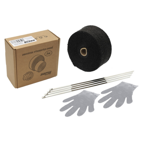 Tepelná páska, omotávka výfuku černá 5m